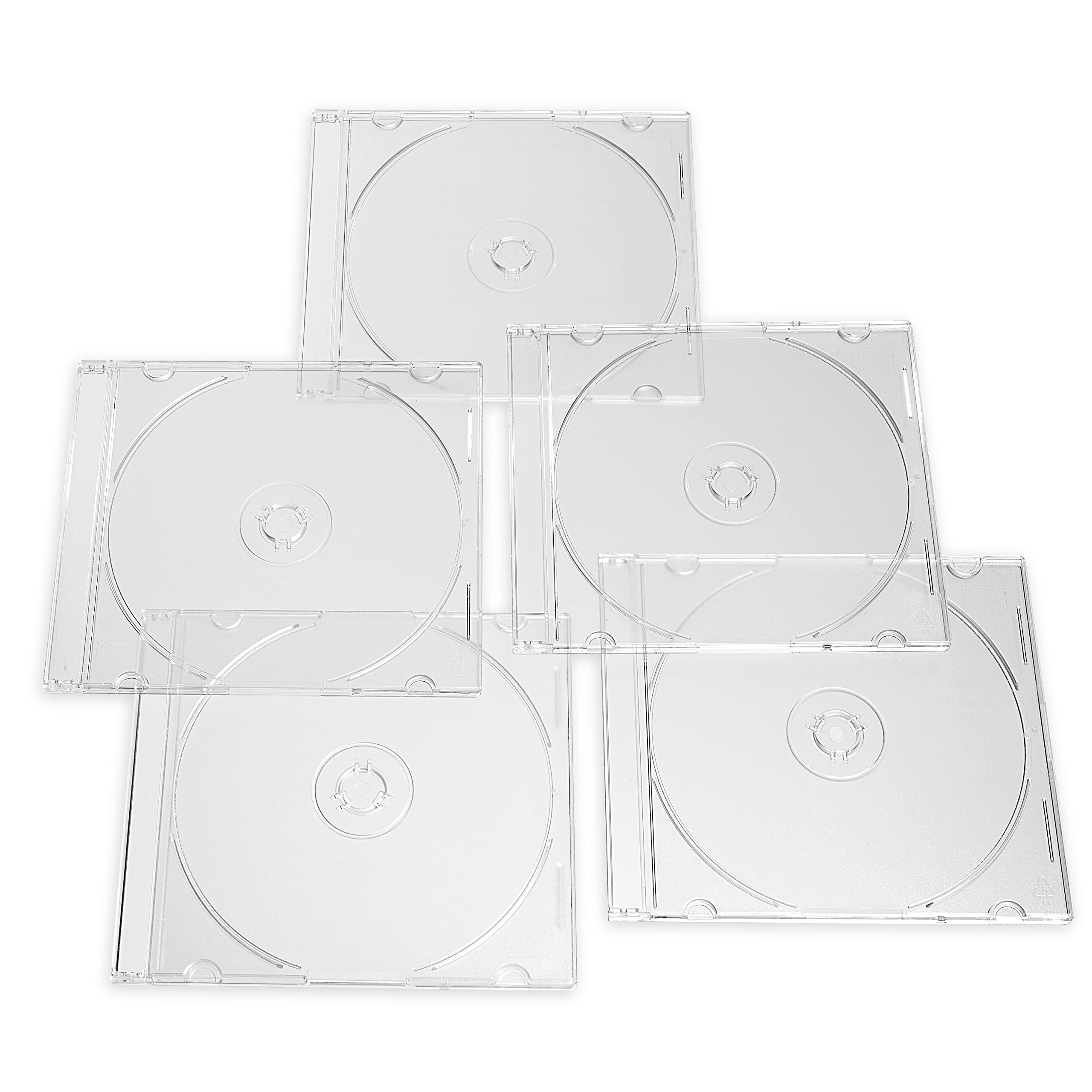 Amazon.com: Verbatim CD DVD Blu-Ray Clear Slim Jewel Cases